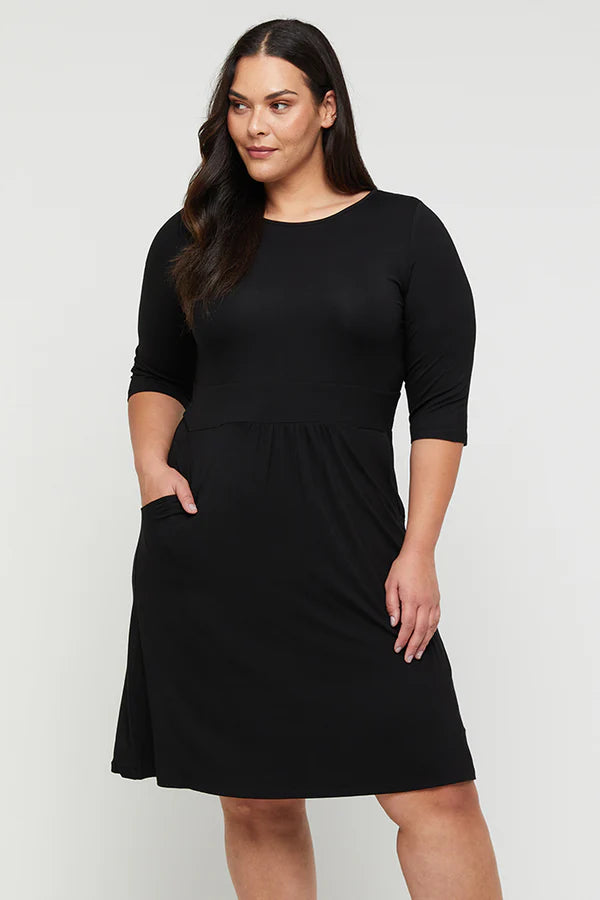 Organic Bamboo 3/4 Sleeve Beth Maternity Dress Dress from Bamboo Body maternity store australia