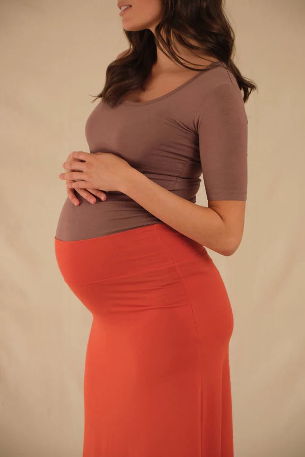 Organic Bamboo Lana Long Maternity Skirt Maternity Skirt from Bamboo Body maternity store australia