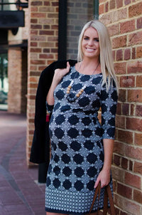 Medallion Print Maternity Dress (Final Sale)