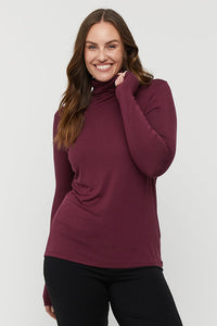 Organic Bamboo Maternity Turtle Neck Maternity Top from Bamboo Body maternity store australia