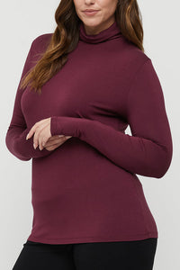 Organic Bamboo Maternity Turtle Neck Maternity Top from Bamboo Body maternity store australia