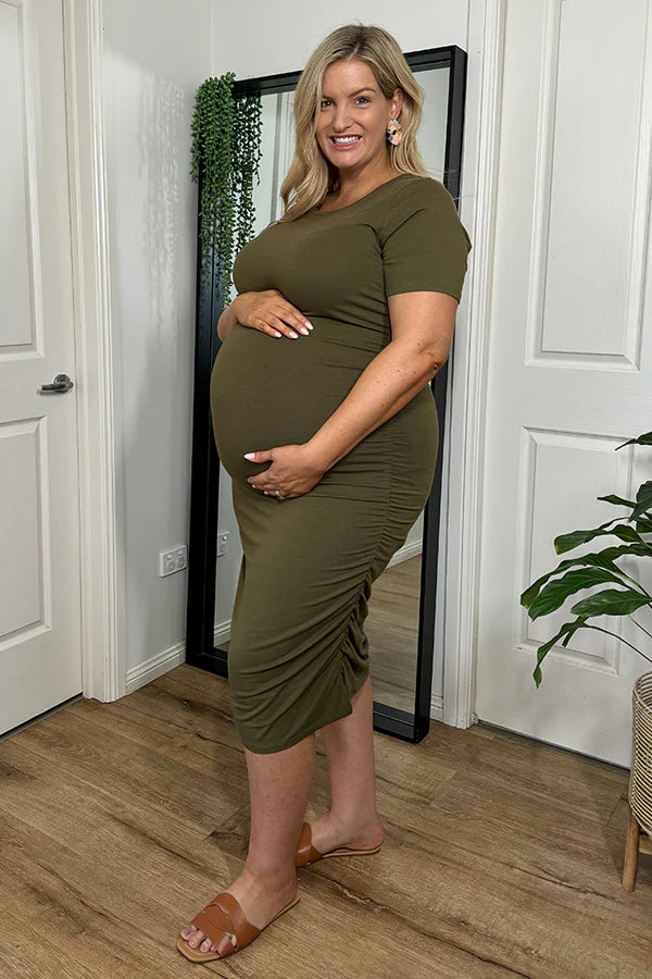 Organic Bamboo Jasper Maternity Dress