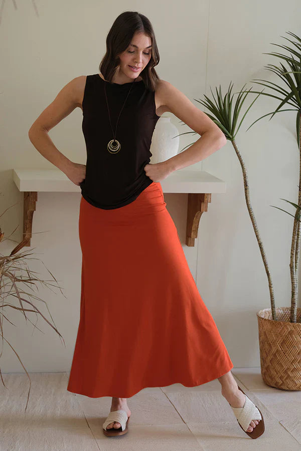 Organic Bamboo Lana Long Maternity Skirt Maternity Skirt from Bamboo Body maternity store australia