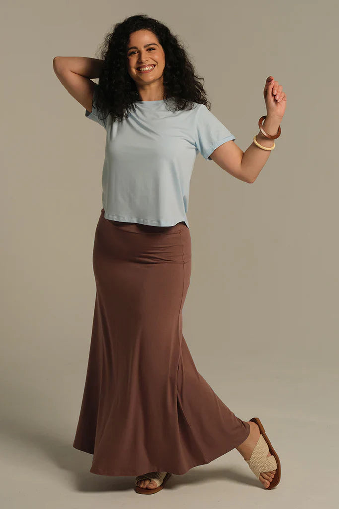 Organic Bamboo Lana Long Maternity Skirt Maternity Skirt from Bamboo Body maternity store australia