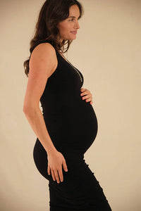 Organic Bamboo Ruched Tank Maternity Dress Dress from Bamboo Body maternity store australia