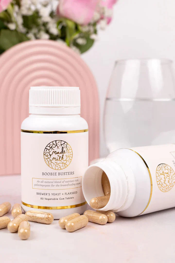 Boobie Busters (Brewer's Yeast & Flaxseed Capsules) | Made To Milk Milk Booster from Made to Milk maternity store australia