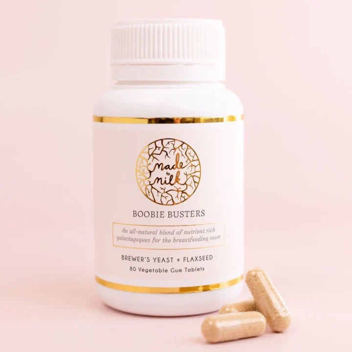 Boobie Busters (Brewer's Yeast & Flaxseed Capsules) | Made To Milk Milk Booster from Made to Milk maternity store australia