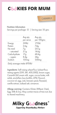 Biscoff Lactation Cookies (Dairy Free) | Milky Goodness Lactation Cookies from Milky Goodness maternity store australia