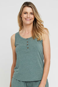 Organic Bamboo Henley Nursing Singlet