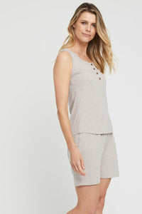 Organic Bamboo Henley Nursing Singlet
