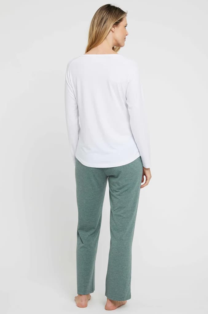 Organic Bamboo Long Sleeve Nursing Henley Top