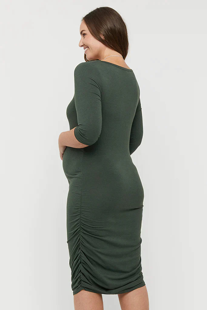 Organic Bamboo 3/4 Sleeve Maternity Dress Dress from Bamboo Body maternity online store brisbane sydney perth australia