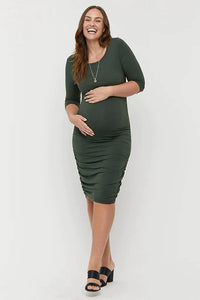 Organic Bamboo 3/4 Sleeve Maternity Dress Dress from Bamboo Body maternity store australia