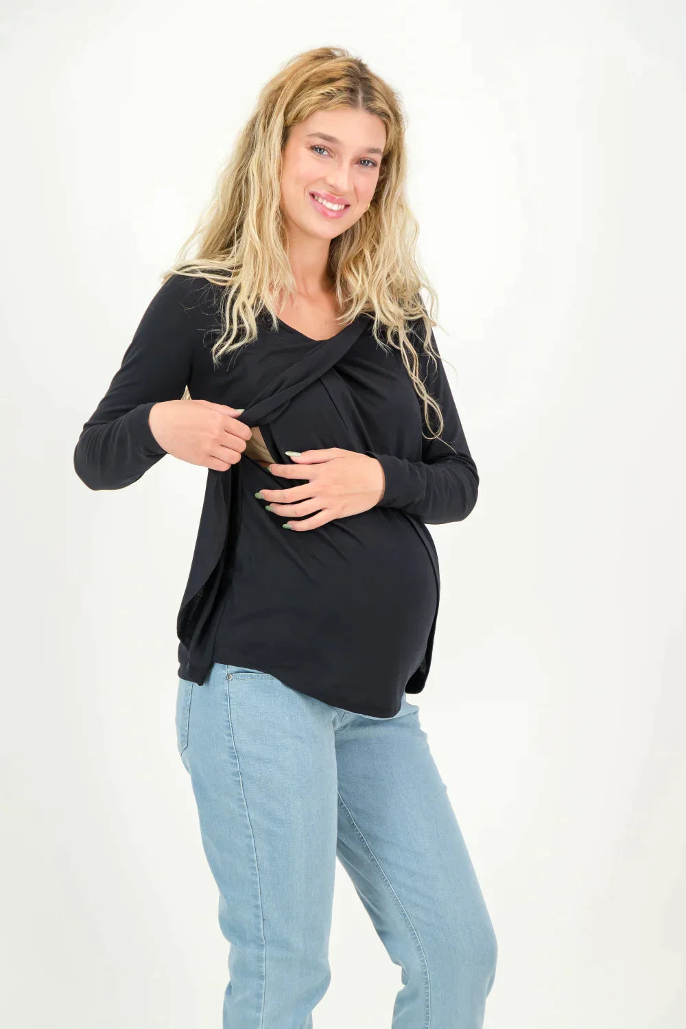 Overlay Feeding Top Maternity Top from Cherry Melon maternity online store brisbane sydney perth australia