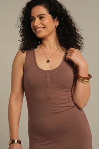 Organic Bamboo Henley Maternity Tank Dress Dress from Bamboo Body maternity store australia