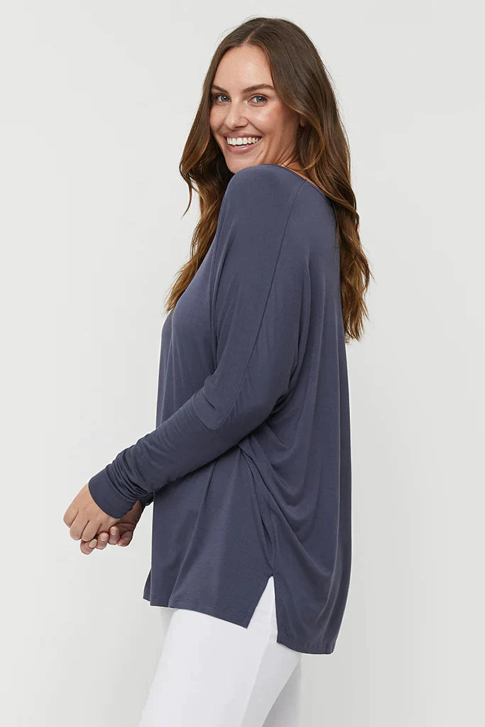 Organic Bamboo Liv Long Sleeve Slouch Maternity Top Maternity Top from Bamboo Body maternity store australia