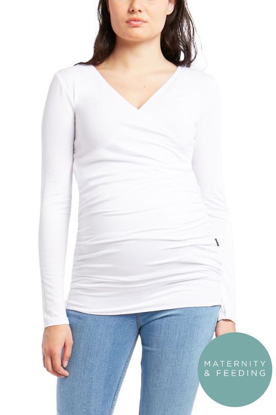 Flattering Maternity Wrap Top Maternity Top from Cherry Melon maternity online store brisbane sydney perth australia