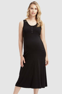 Organic Bamboo Henley Maternity Tank Dress Dress from Bamboo Body maternity store australia