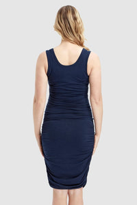 Organic Bamboo Ruched Tank Maternity Dress