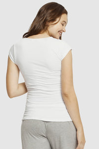 Organic Bamboo Ruched Maternity Top