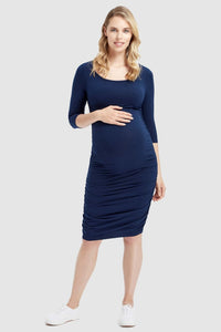 Organic Bamboo 3/4 Sleeve Maternity Dress