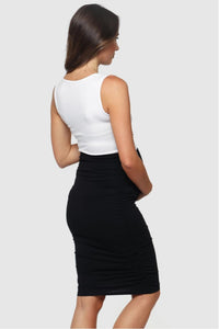 Organic Bamboo Maternity Ruched Skirt