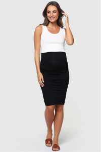 Organic Bamboo Maternity Ruched Skirt