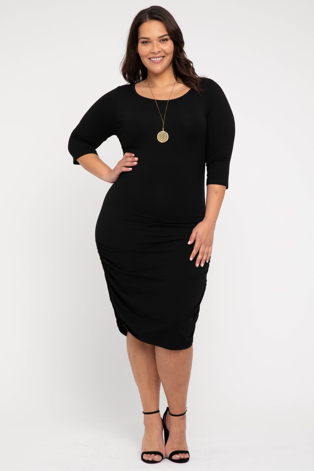 Organic Bamboo 3/4 Sleeve Maternity Dress