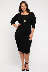 Organic Bamboo 3/4 Sleeve Maternity Dress