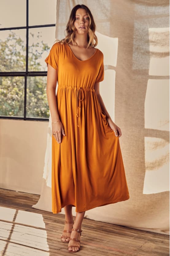 Organic Bamboo Mila Maxi Maternity Dress