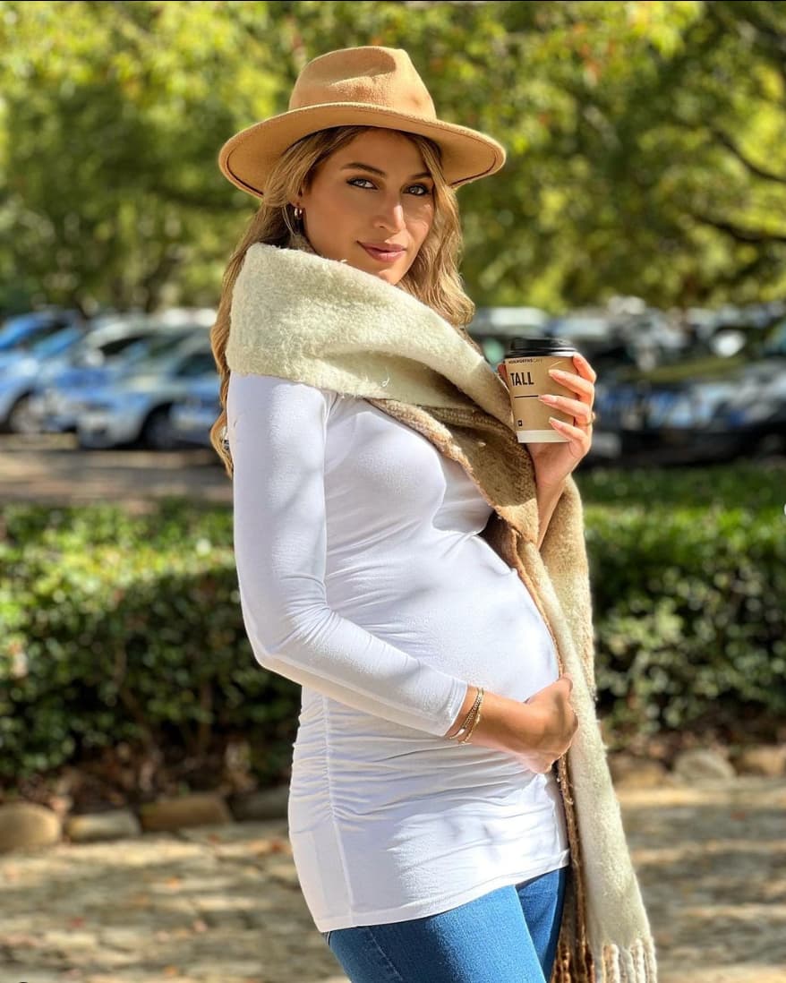 Flattering Maternity Wrap Top