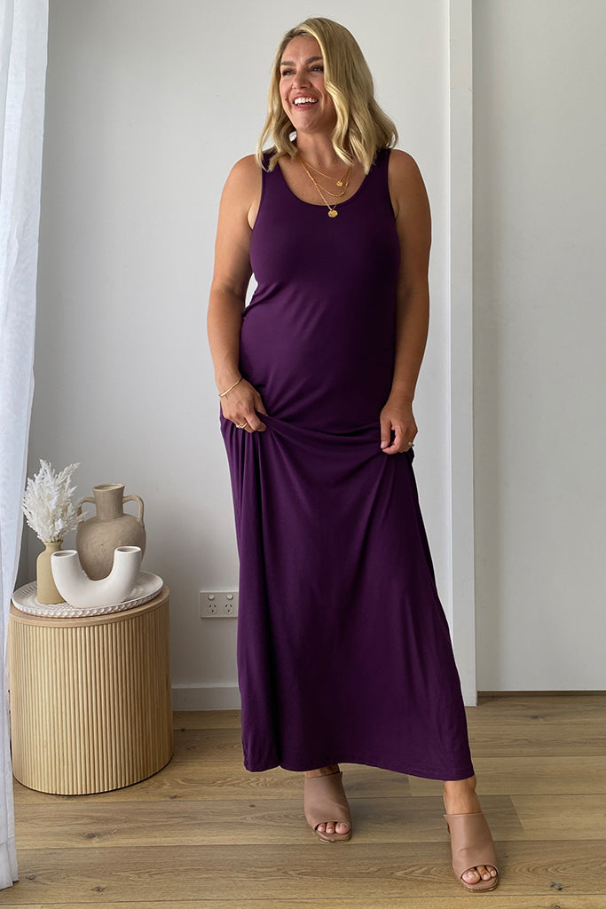 Organic Bamboo Maxi Maternity Dress Dress from Bamboo Body maternity online store brisbane sydney perth australia