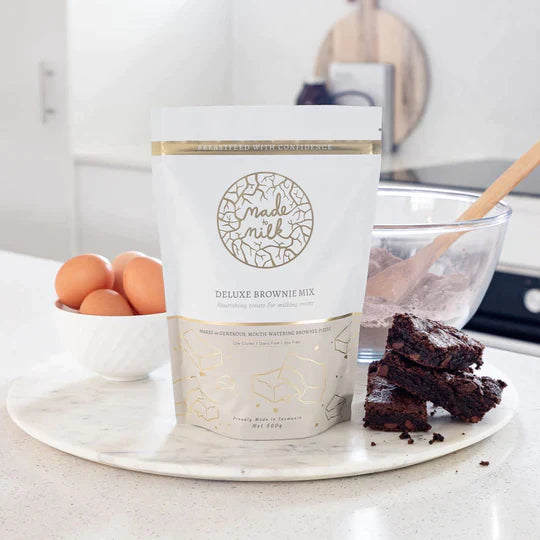 Deluxe Brownie Mix - Low Gluten/Dairy Free Milk Booster from Made to Milk maternity online store brisbane sydney perth australia