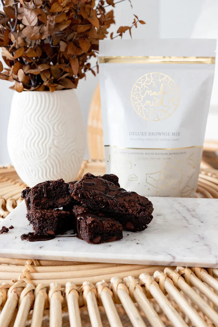 Deluxe Brownie Mix - Low Gluten/Dairy Free Milk Booster from Made to Milk maternity online store brisbane sydney perth australia