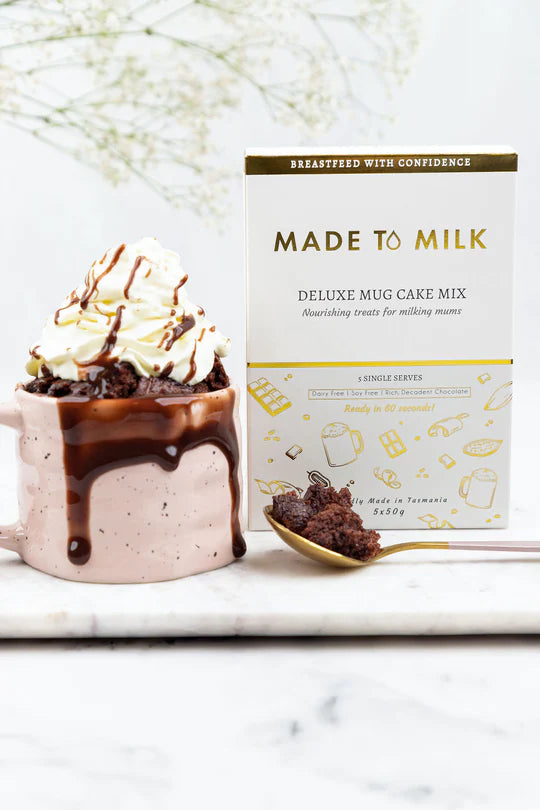 Deluxe Lactation Mug Cake Mix (Pre-Order) Lactation Hot Chocolate from Made to Milk maternity online store brisbane sydney perth australia