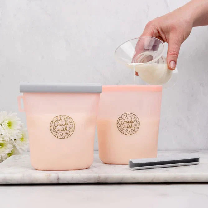 Reusable Breastmilk Storage Bags - 2 Pack Storage Pouch from Made to Milk maternity store australia