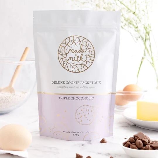 Triple Chocoholic Lactation Cookie Packet Mix Lactation Cookies from Made to Milk maternity online store brisbane sydney perth australia