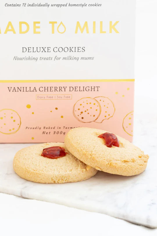 Vanilla Cherry Delight Lactation Cookie (Pre-Order) Lactation Cookies from Made to Milk maternity online store brisbane sydney perth australia