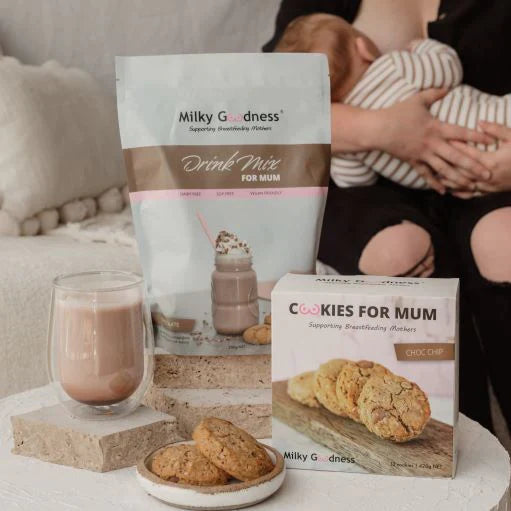 Lactation Chocolate Drink Mix Lactation Cookies from Milky Goodness maternity online store brisbane sydney perth australia