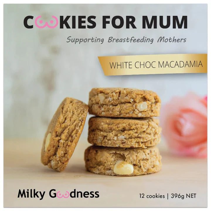White Chocolate Chip & Macadamia Lactation Cookies Lactation Cookies from Milky Goodness maternity online store brisbane sydney perth australia