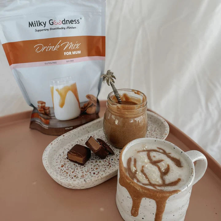 Lactation Caramel Drink Mix Lactation Hot Chocolate from Milky Goodness maternity online store brisbane sydney perth australia