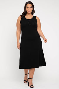 Organic Bamboo Henley Maternity Tank Dress
