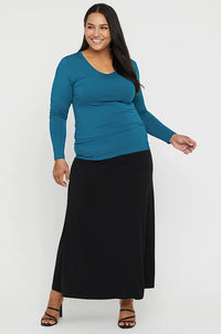 Organic Bamboo Lana Long Maternity Skirt