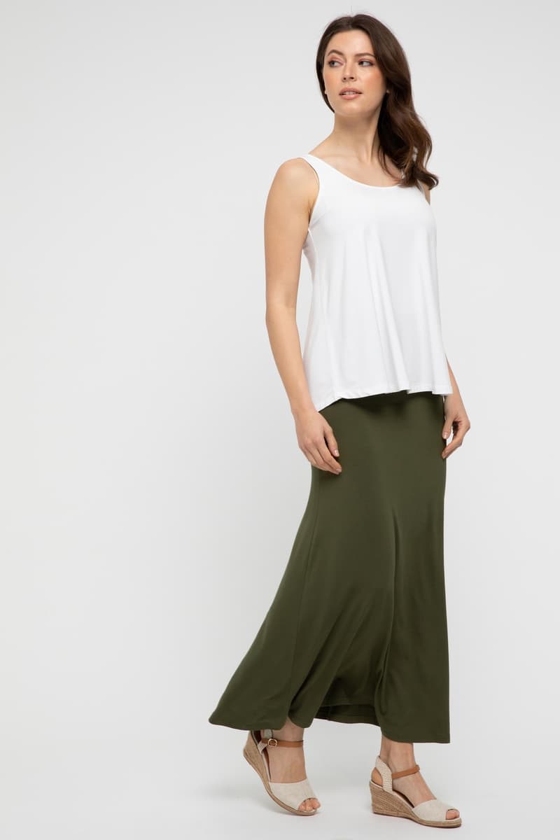 Organic Bamboo Lana Long Maternity Skirt