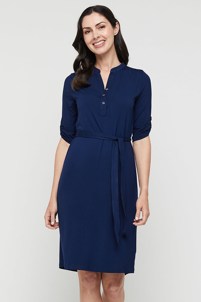 Organic Bamboo Tab Sleeve Nursing Dress Dress from Bamboo Body maternity store australia