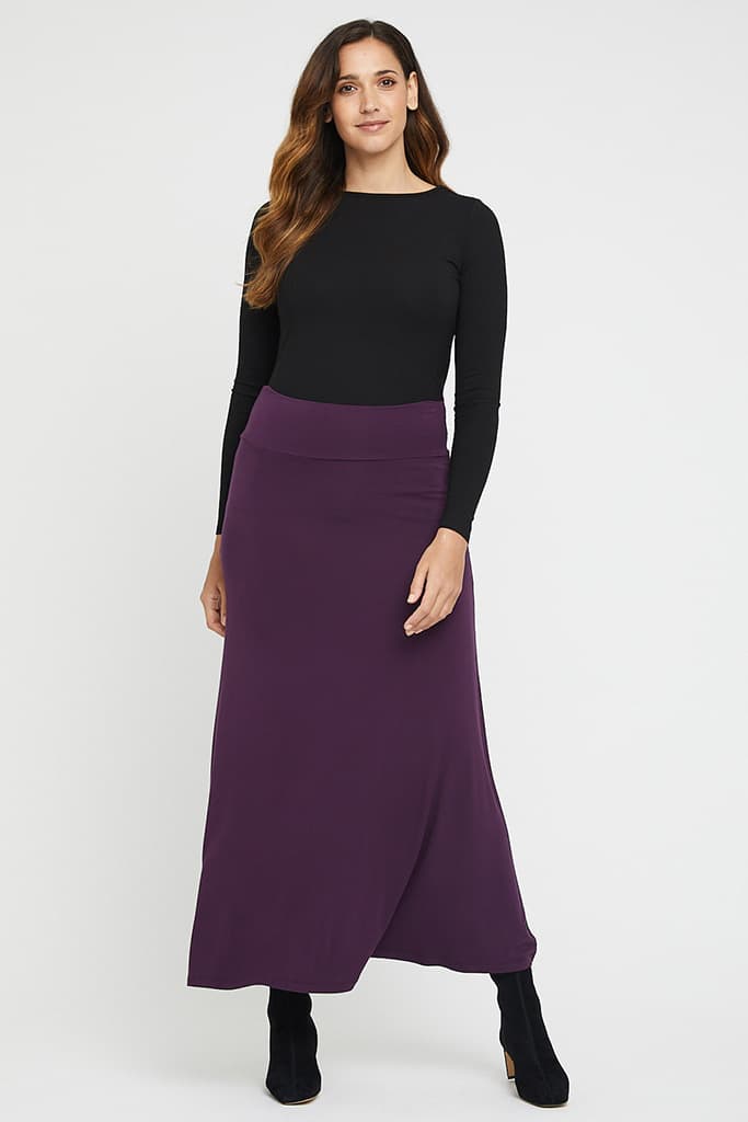 Organic Bamboo Lana Long Maternity Skirt