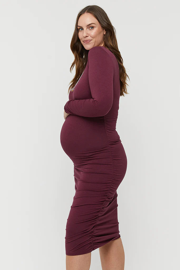 Organic Bamboo Maternity Selena Dress Dress from Bamboo Body maternity online store brisbane sydney perth australia