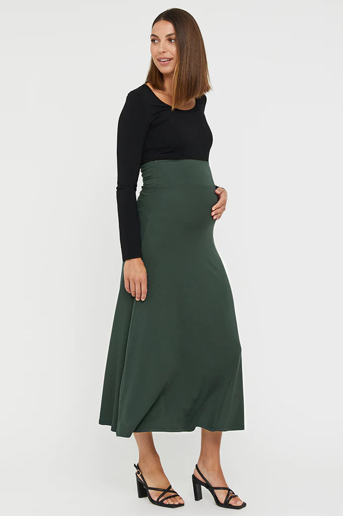 Organic Bamboo Lana Long Maternity Skirt Maternity Skirt from Bamboo Body maternity online store brisbane sydney perth australia