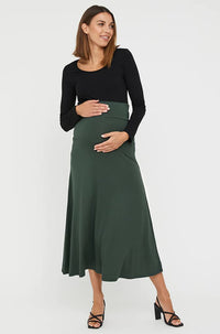 Organic Bamboo Lana Long Maternity Skirt