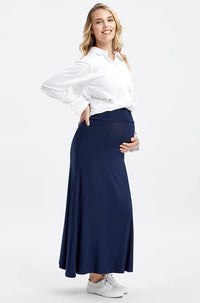 Organic Bamboo Lana Long Maternity Skirt